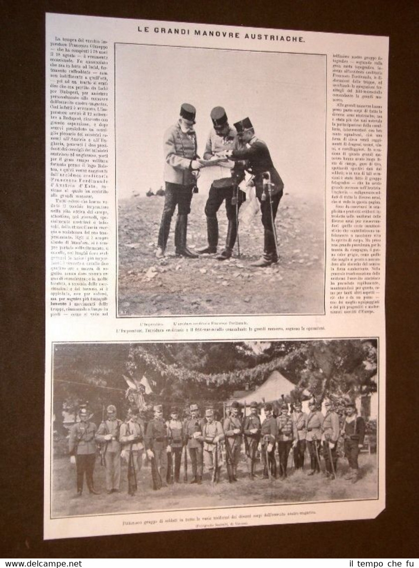 Grandi manovre in Austria nel 1908 Francesco Giuseppe Ferdinando Varie …