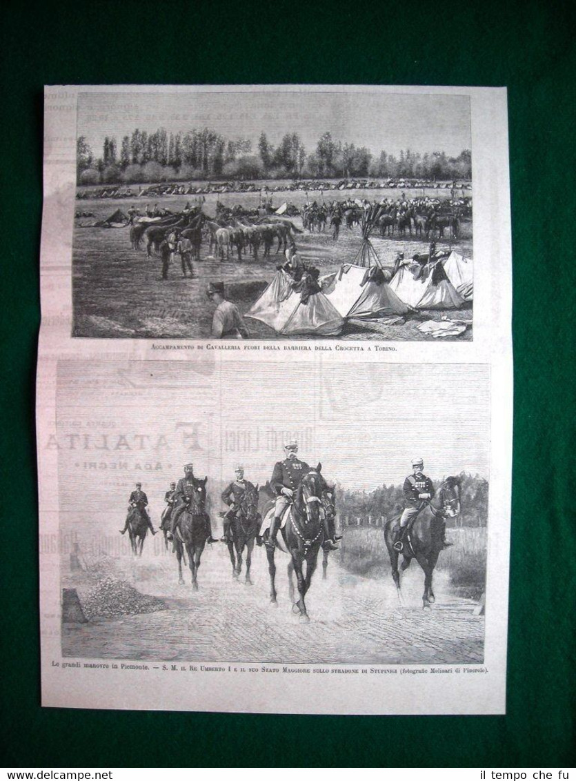 Grandi manovre in Piemonte nel 1893 - Re Umberto I …