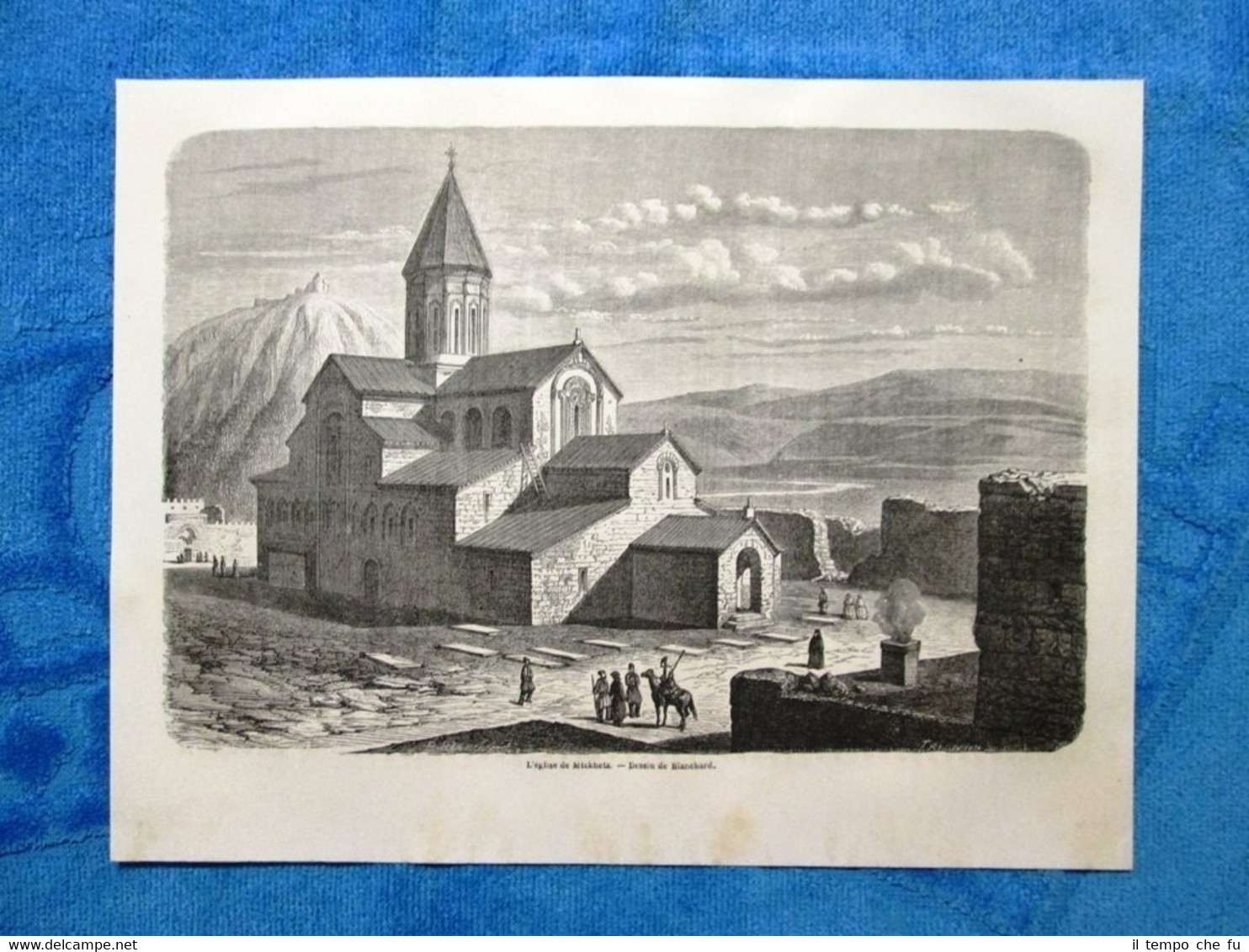 Gravure Année 1861 - Eglise de Mtskheta (Géorgie) - Chiesa …