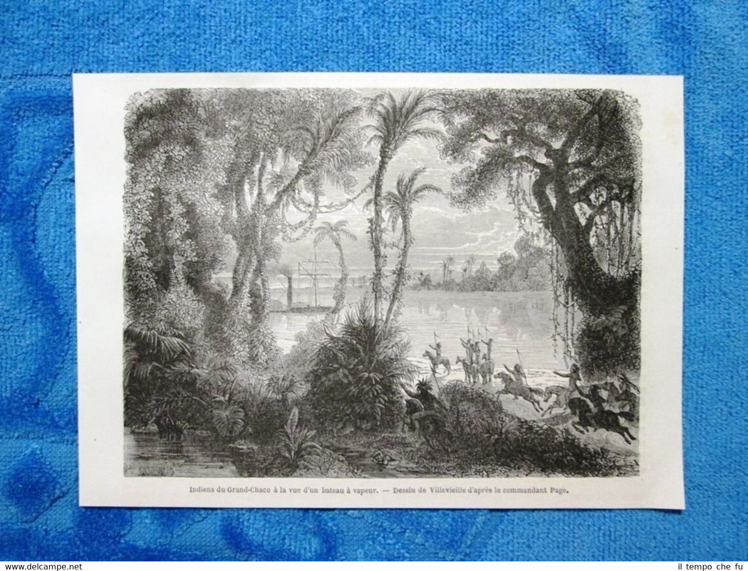 Gravure Année 1861 - Indiens du Grand-Chaco à la vue …