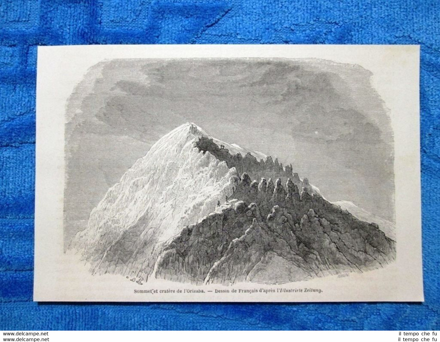 Gravure Année 1861 - Sommet et cratère de l'Orizaba (Mexique) …