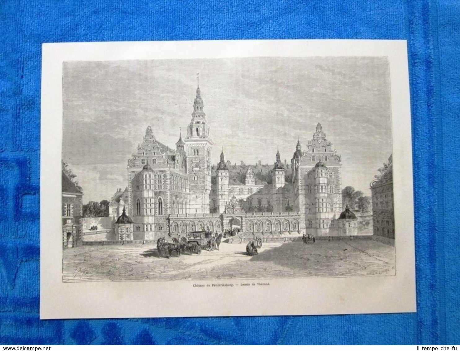 Gravure Année 1862 - Chateau de Frederiksborg (Danemark) - Castello …