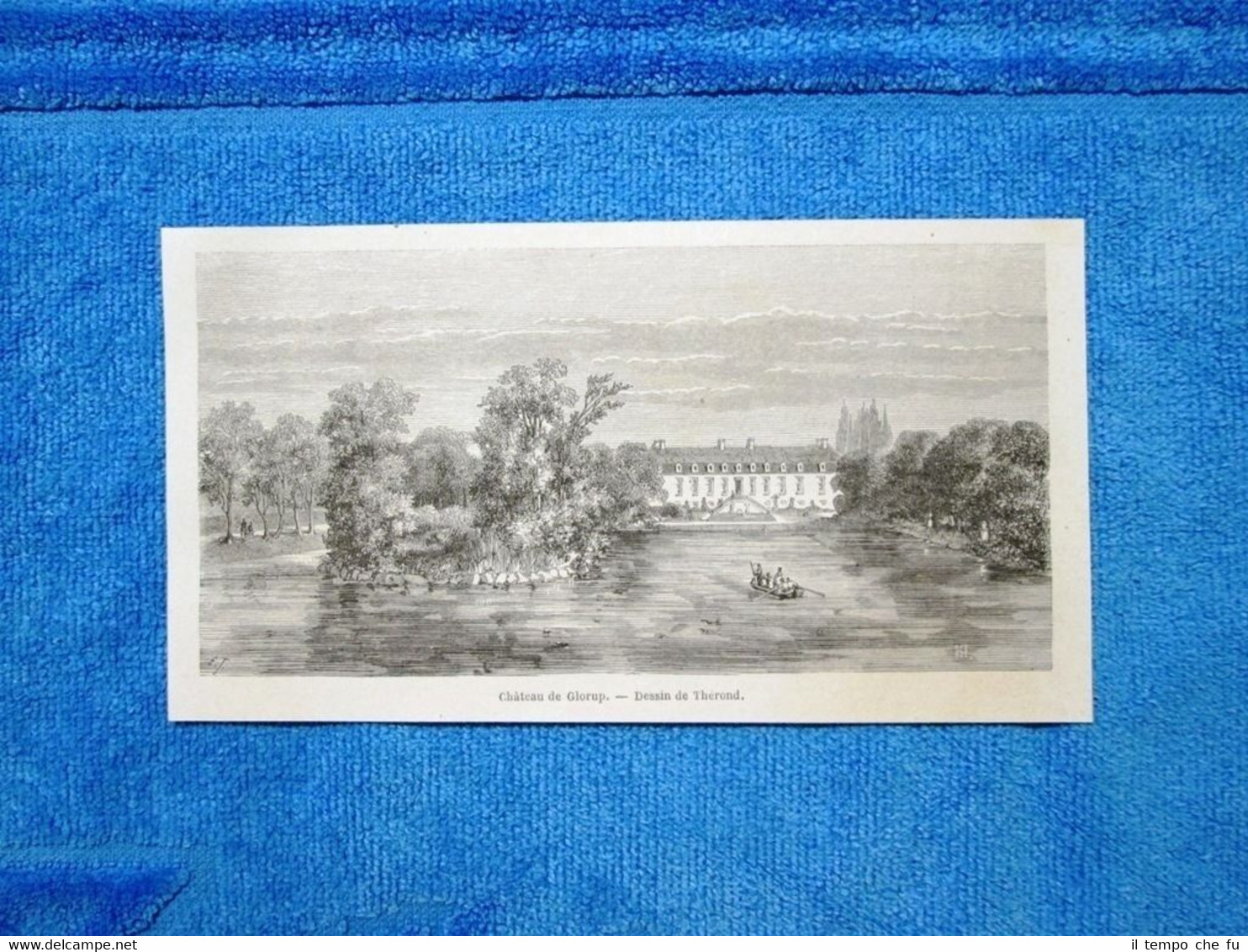 Gravure Année 1862 - Chateau de Glorup(Danemark) - Castello di …