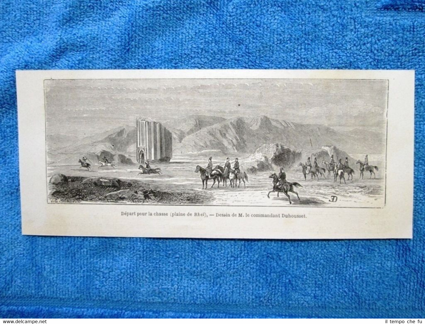 Gravure Année 1862 - Départ pour la chasse - Partenza …