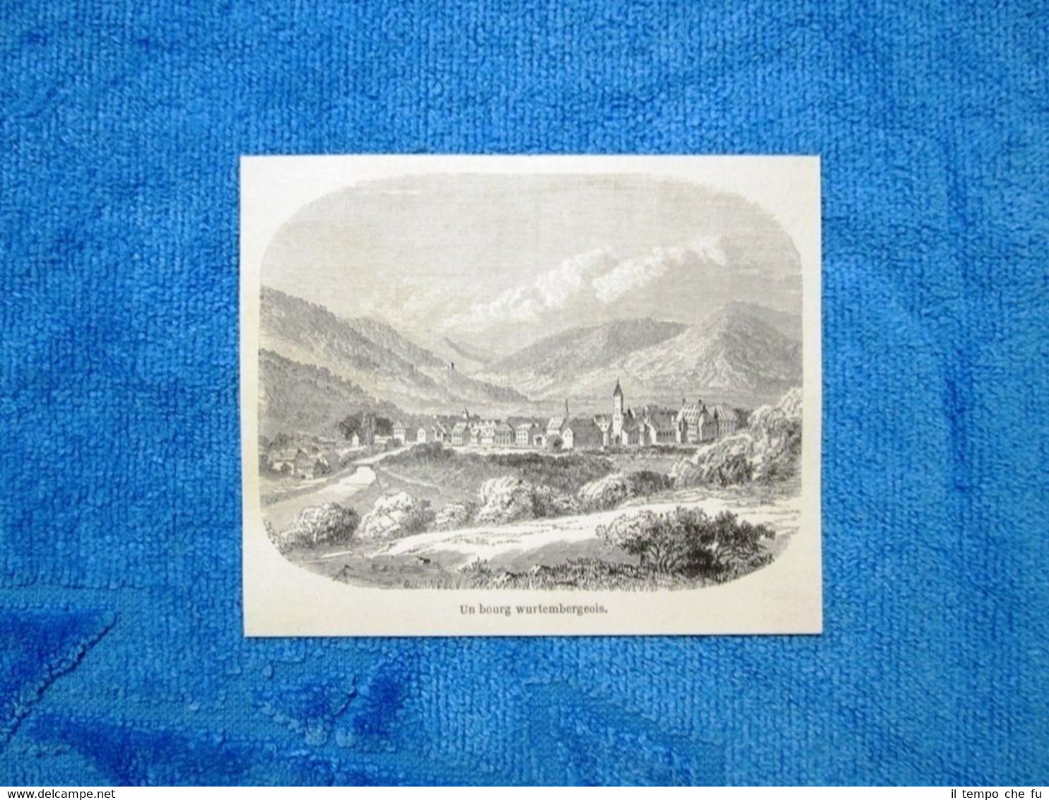 Gravure Année 1862 - Un bourg wurtembergeois - Un borgo …