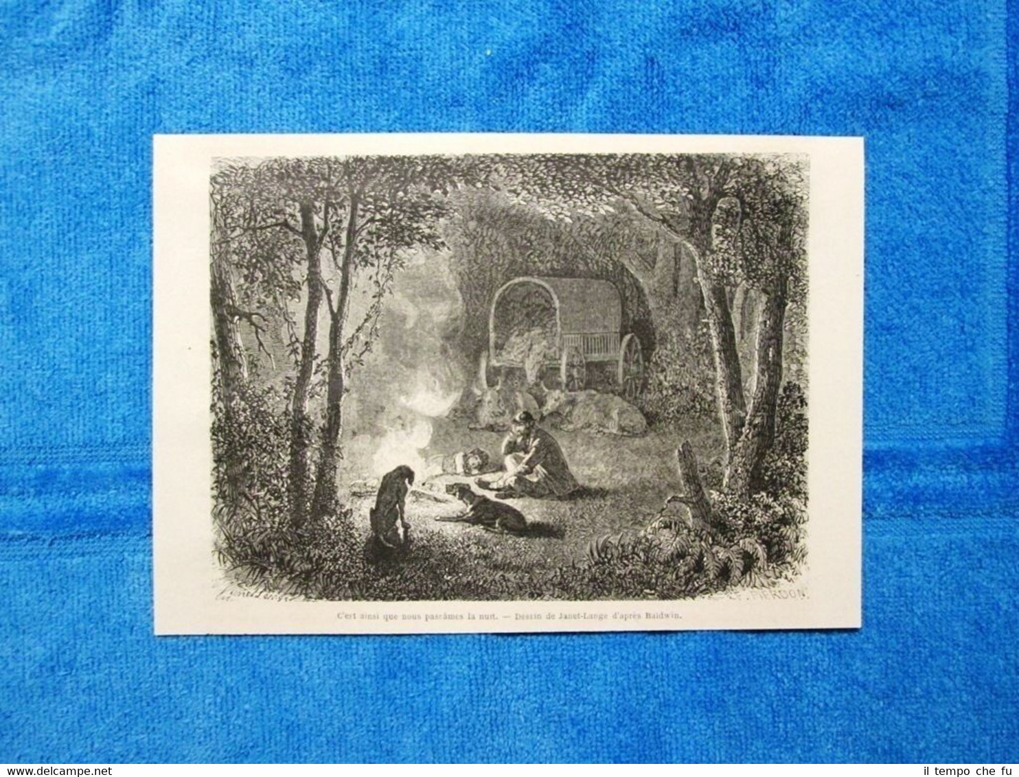 Gravure Année 1863 - C'est ainsi que nous passames a …