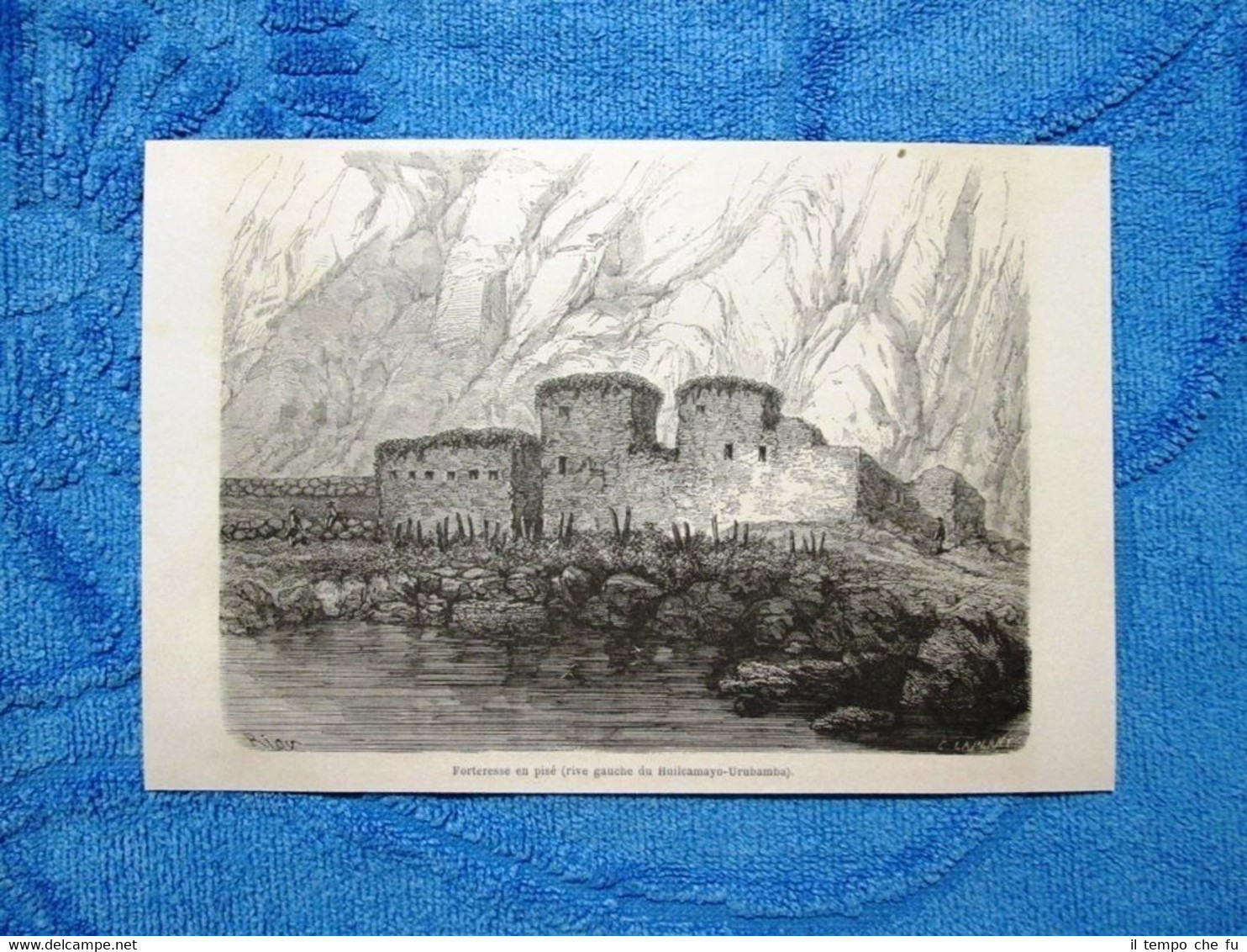 Gravure Année 1863 - Forteresse en pisé - Fortezza di …