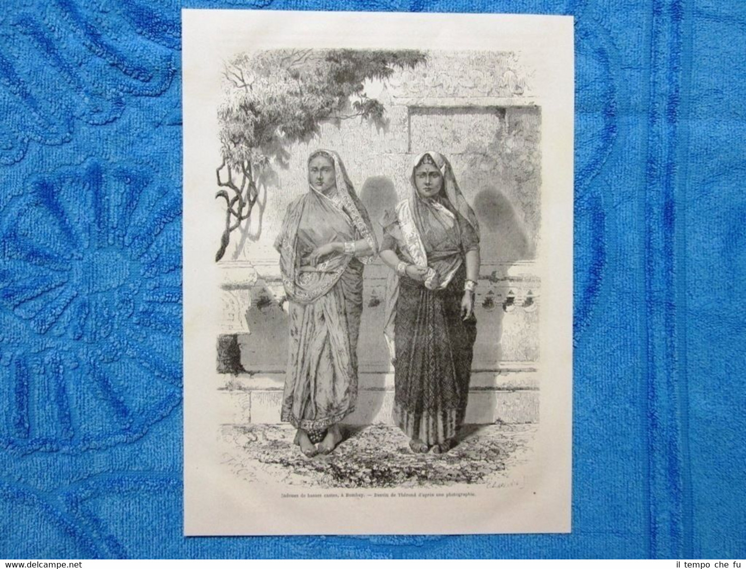 Gravure Année 1863 - Hindoues de basses castes - Indù …