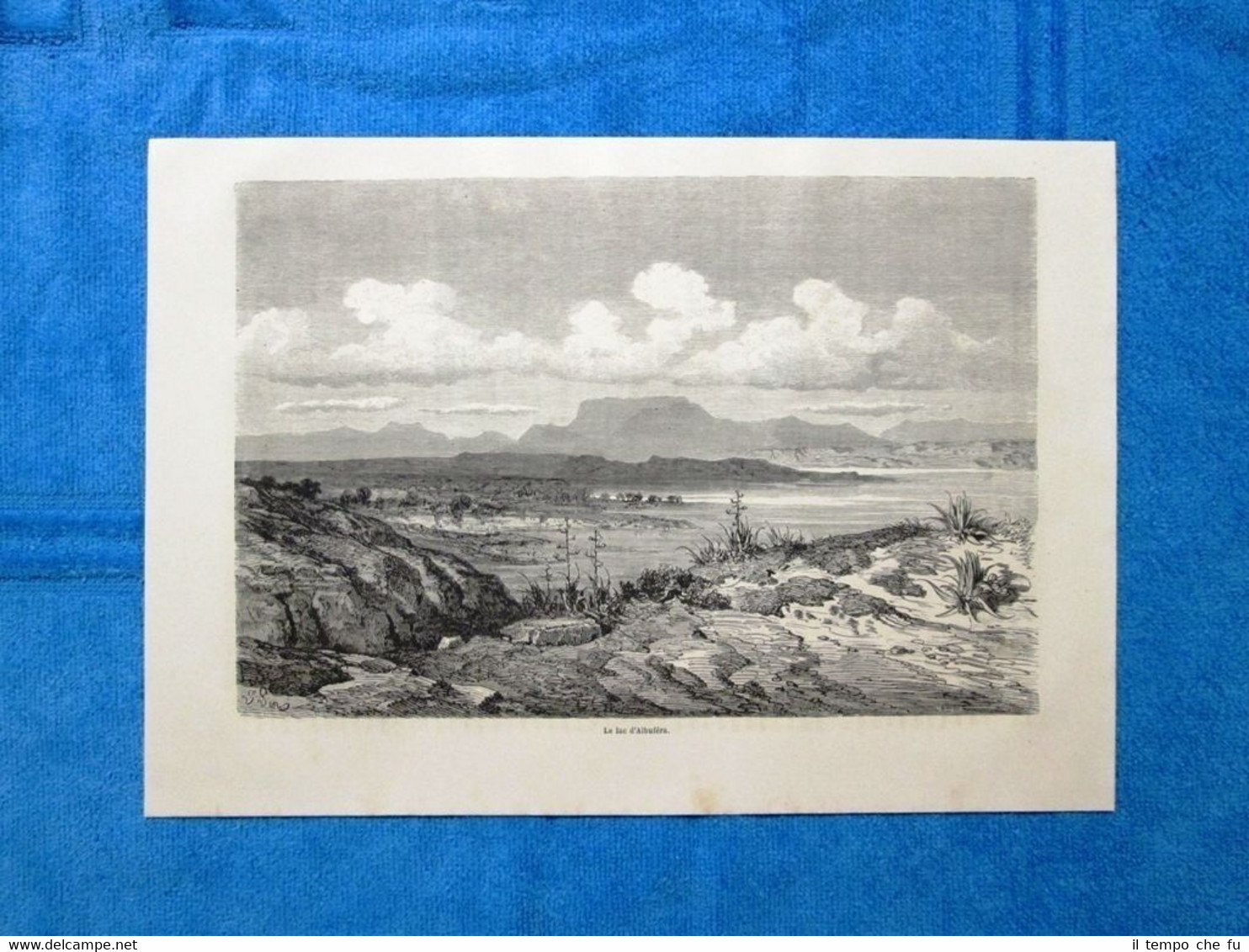 Gravure Année 1863 - Le lac d'Albufera (Espagne) - Il …