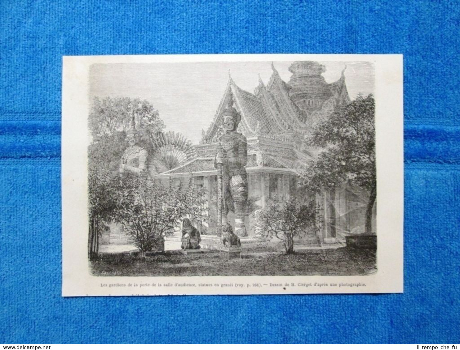 Gravure Année 1863 - Les gardiens de la porte de …