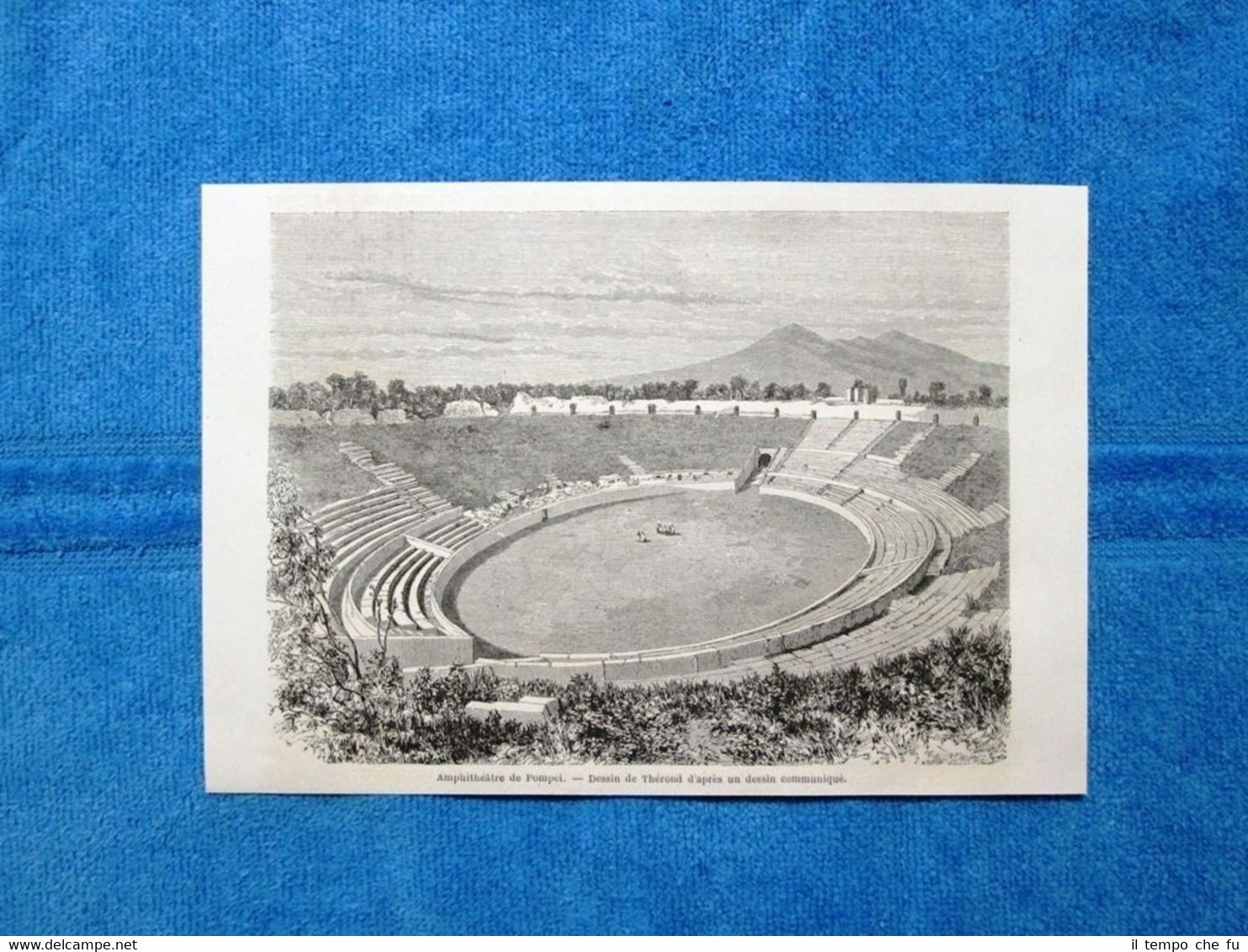 Gravure Année 1864 - Amphitheatre de Pompei(Italie) - Anfiteatro Pompei …
