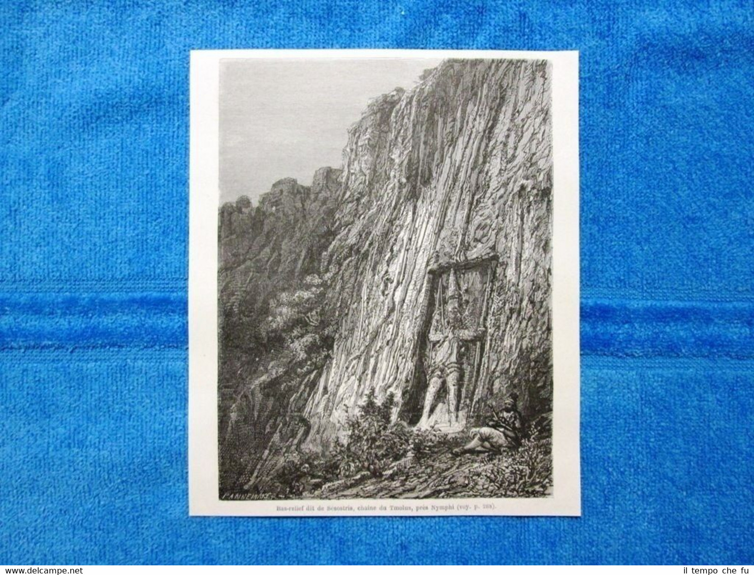 Gravure Année 1864 - Bas-relief de Sesostris + Ruines du …