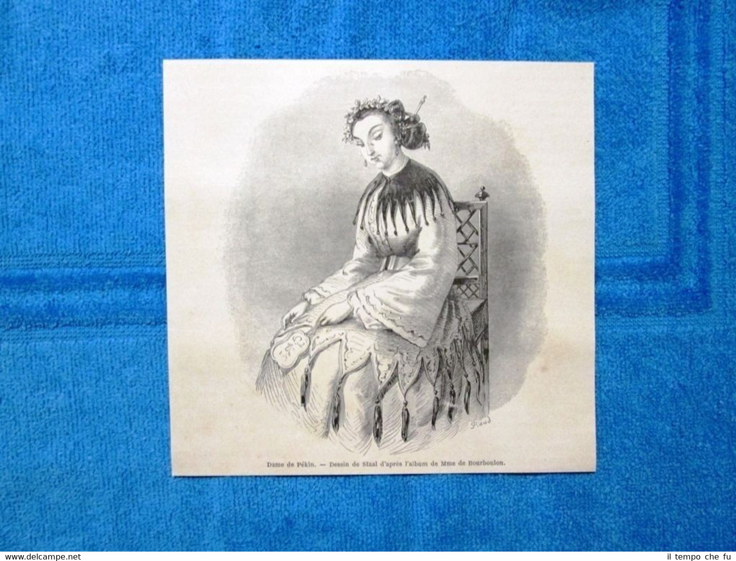 Gravure Année 1864 - Dame de Pékin (Chine) - Donna …