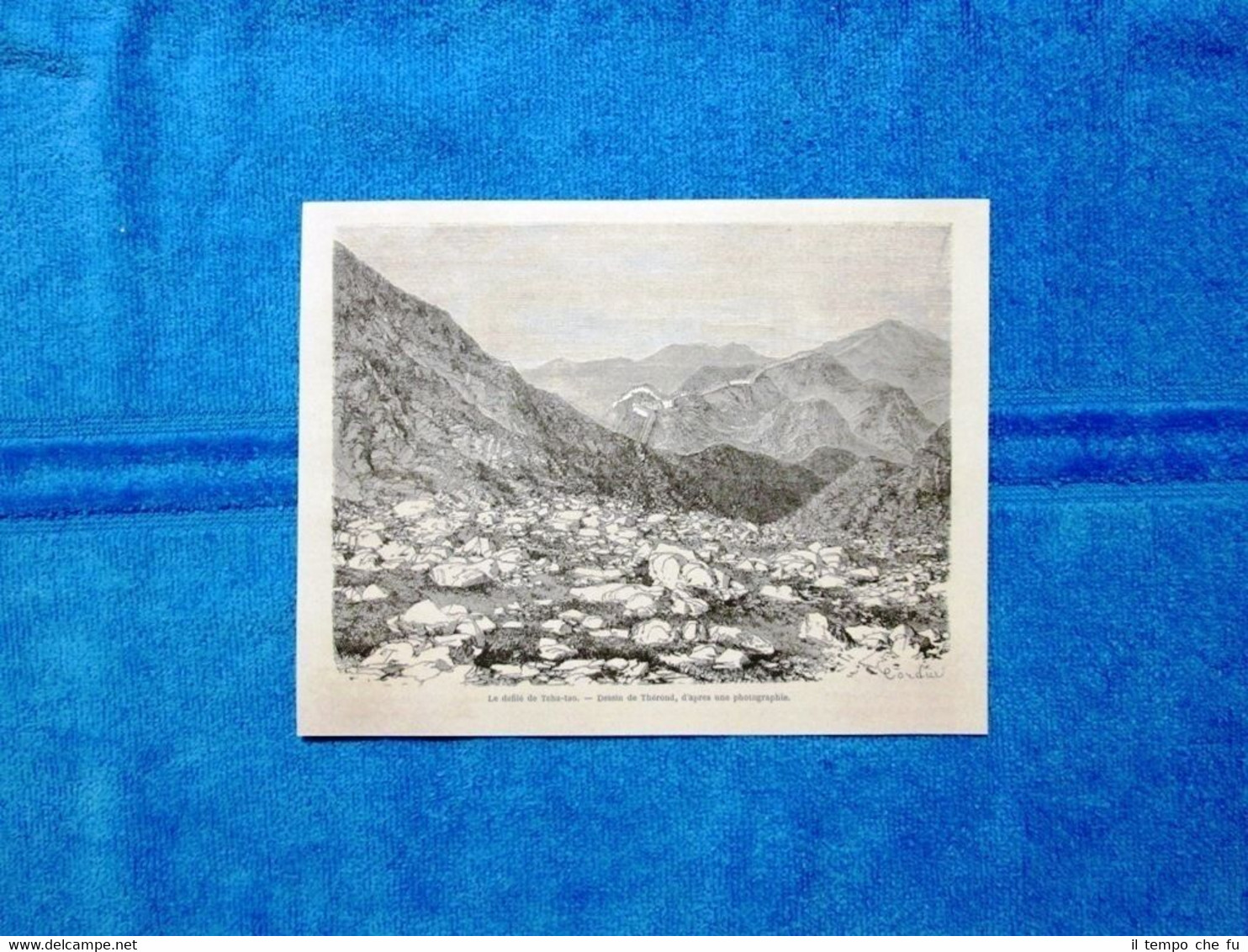 Gravure Année 1864 - Le defilé de Tcha-tao (Cina) - …