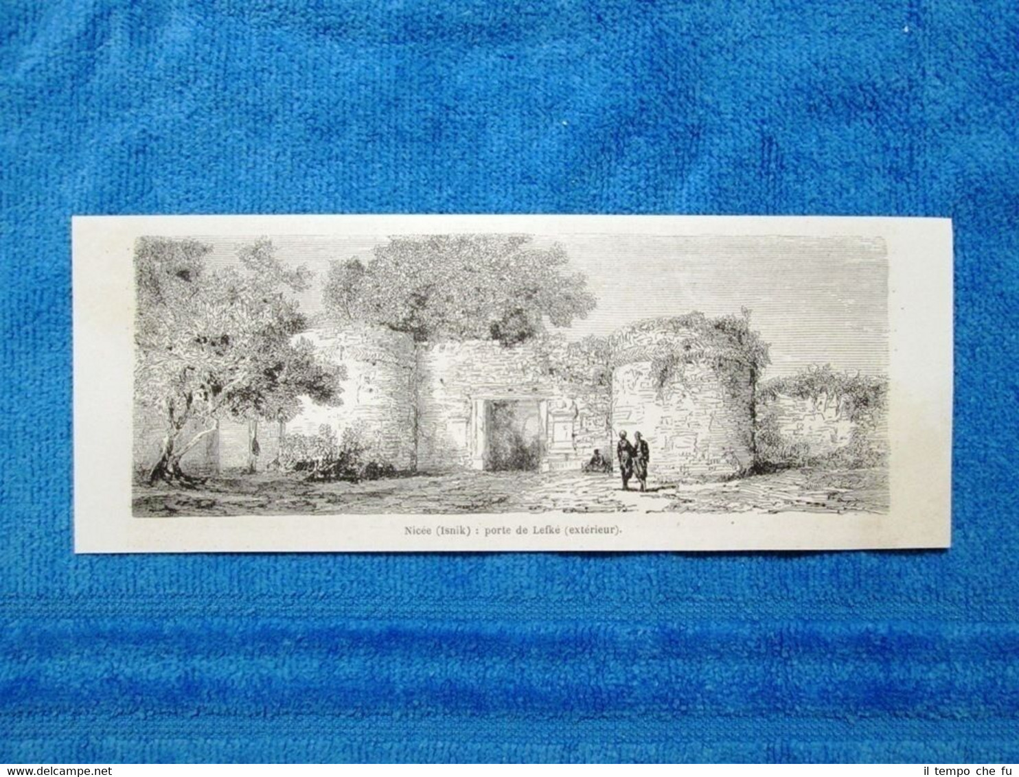 Gravure Année 1864 - Nicée (Iznik), porte de Lefké (Turquie …