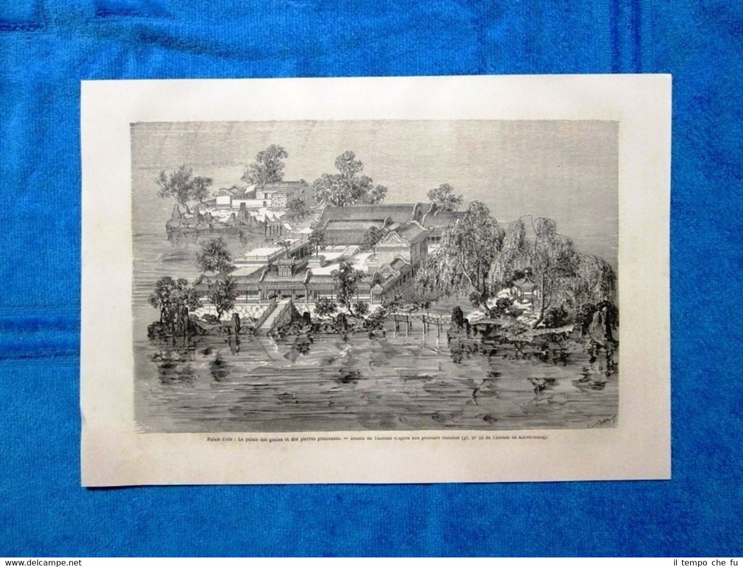 Gravure Année 1864 - Palais des genies (Chine) - Palazzo …