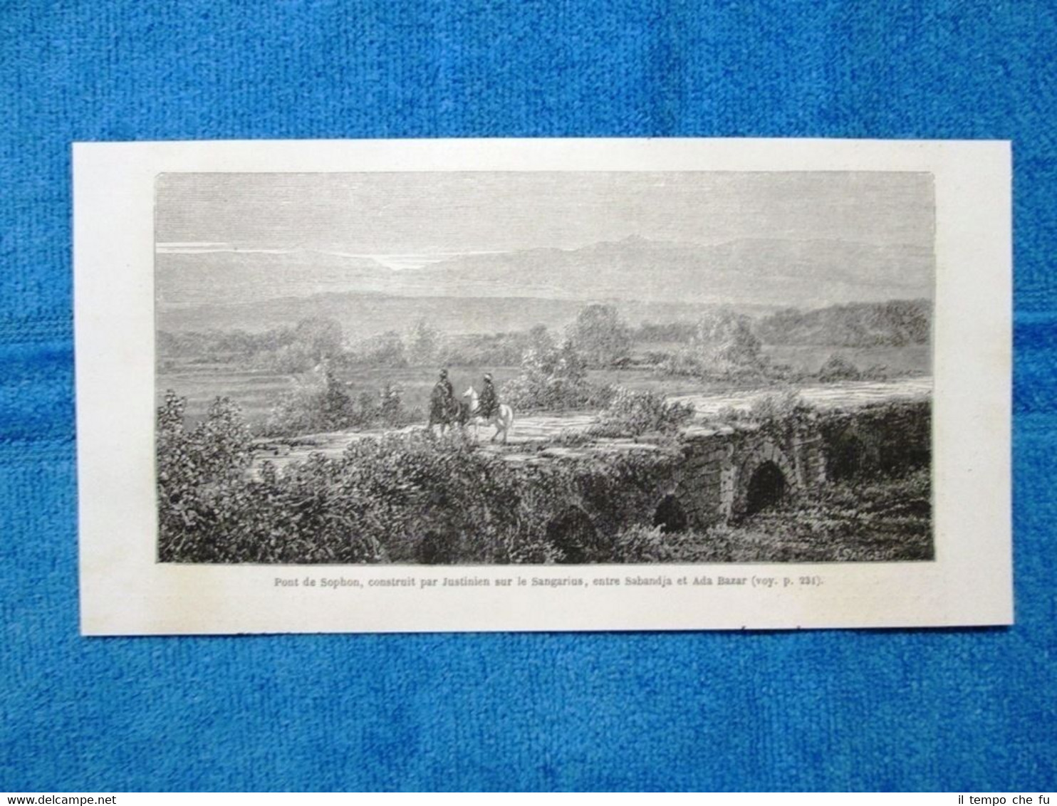 Gravure Année 1864 - Pont de Sophon, construit par Justinien …