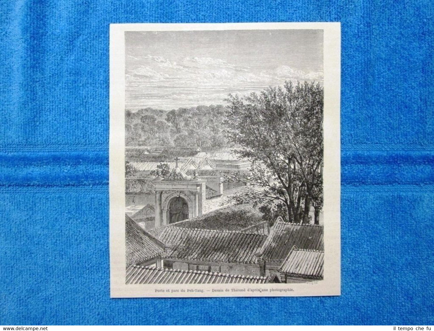 Gravure Année 1864 - Port et parc du Peh-Tang - …