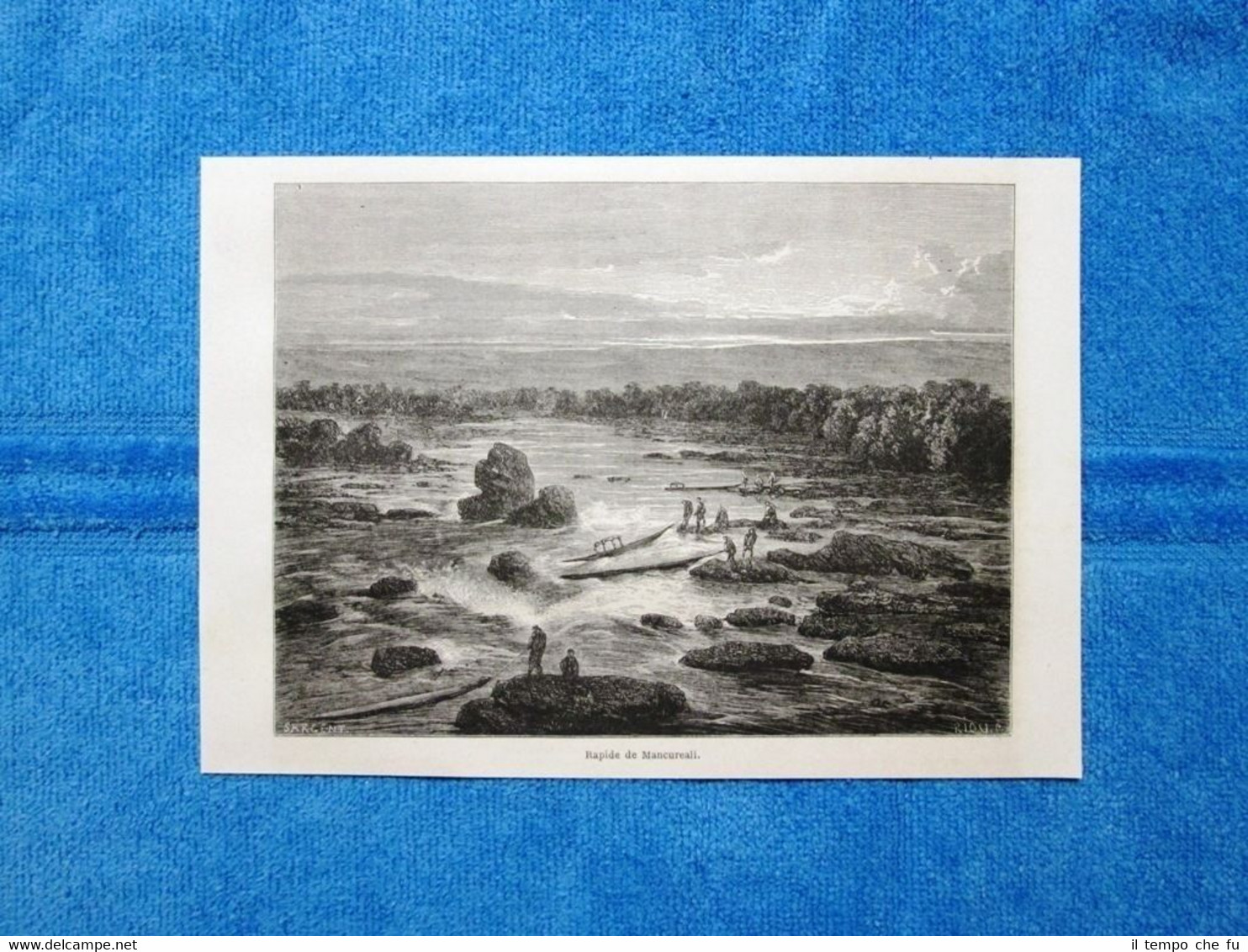 Gravure Année 1864 - Rapide de Mancureali + Jonction des …