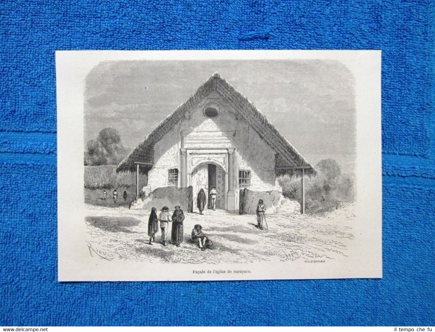 Gravure Année 1865 - Eglise de Sarayacu + Au réfectoire …