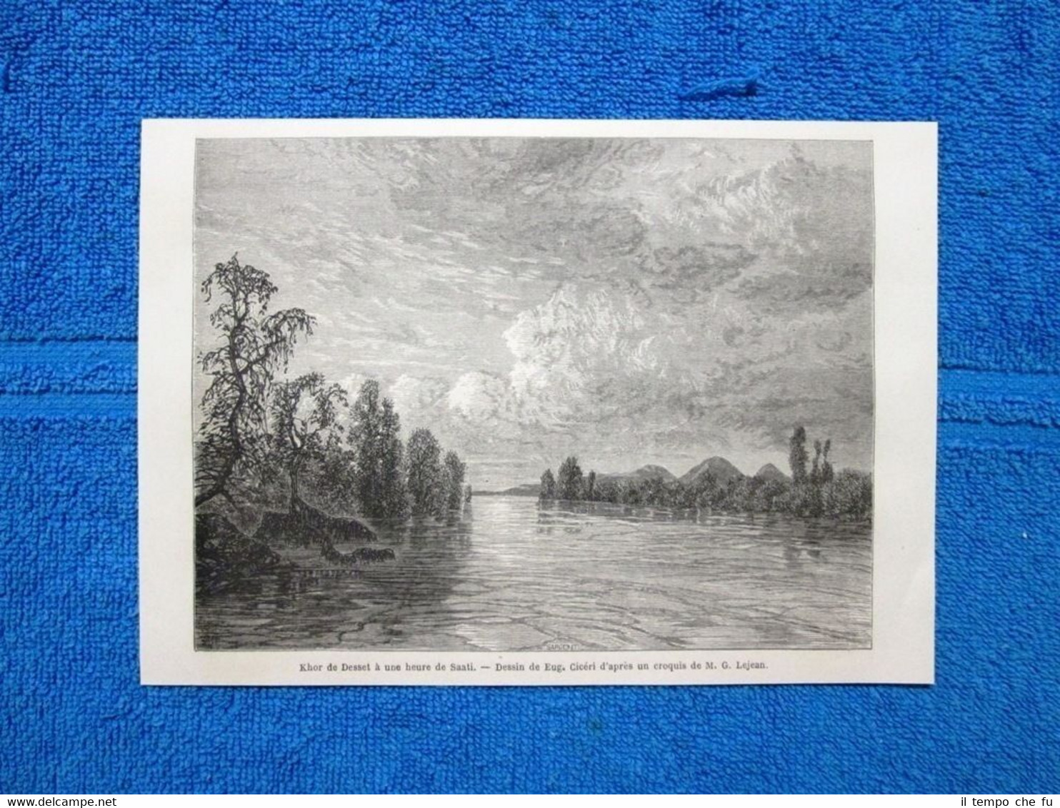 Gravure Année 1865 - Khor de Desset + Plaine de …