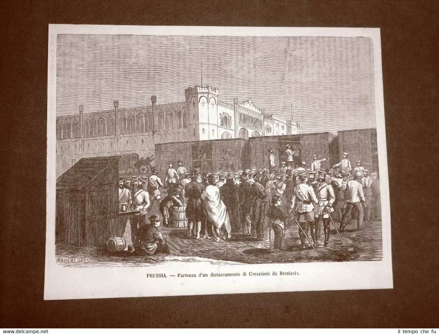 Guerra Austria vs Prussia nel 1866 Partenza di Corazzieri stazione …