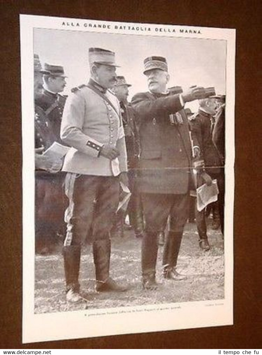 Guerra Europa 1914 Battaglia Marna Generale di Francia Joffre con …
