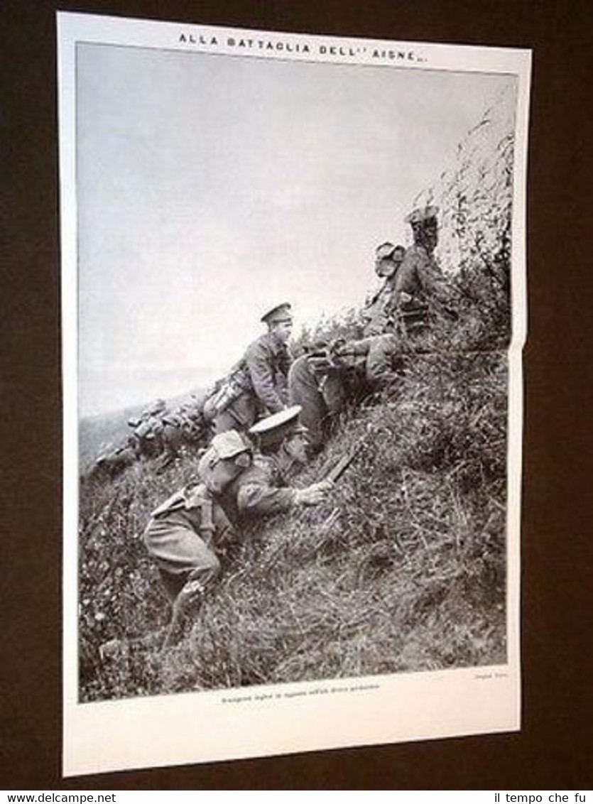 Guerra in Europa 1914 Battaglia dell'Aisne Avamposti di Inghilterra in …