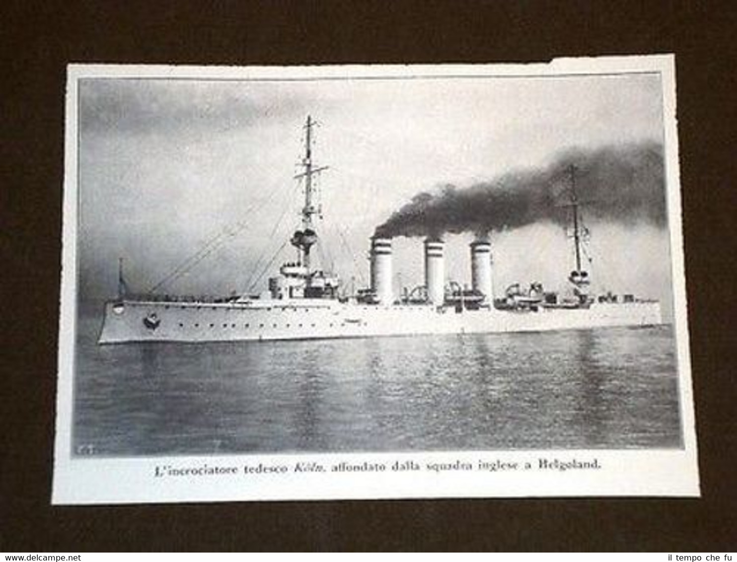 Guerra in Europa Incrociatore della Marina di Germania Koln Affondato …