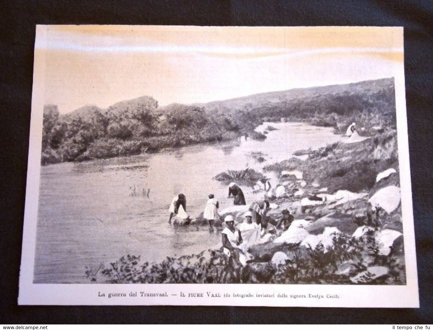 Guerra nel Transvaal nel 1900 Il Fiume Vaal Sudafrica