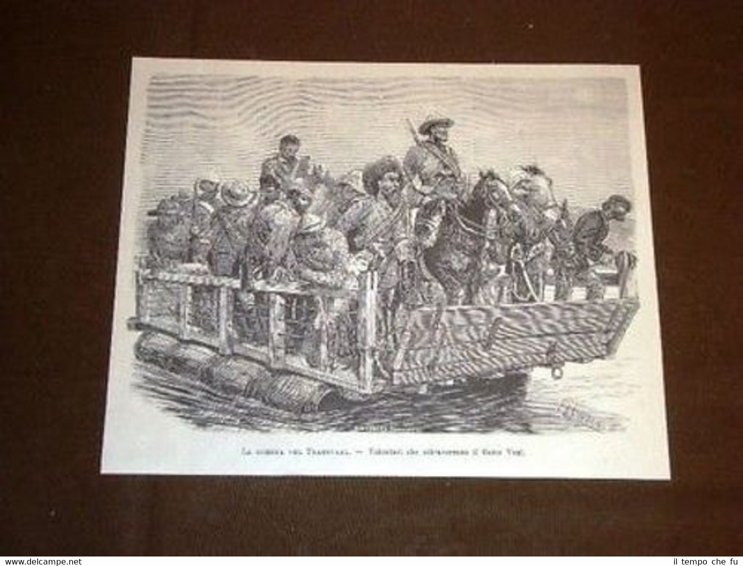 Guerra nel Transvaal Volontari attraversano il Vaal