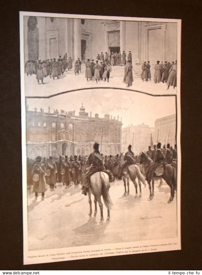 Guerra Russia vs Giappone San Pietroburgo nel 1904 Truppe in …