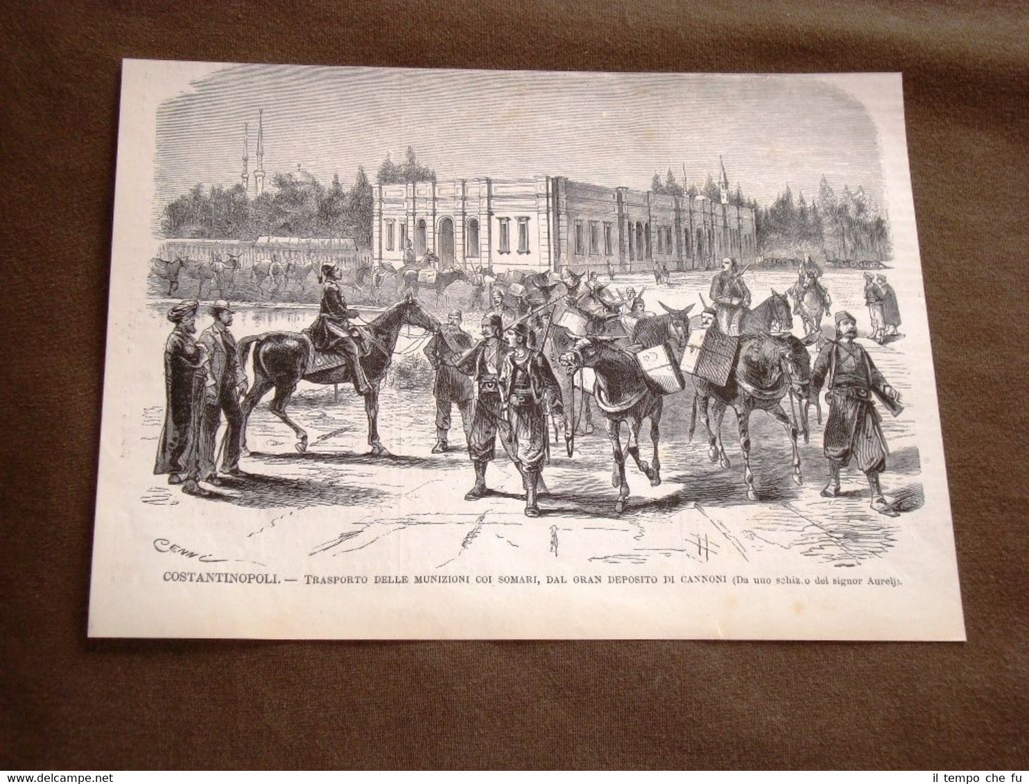 Guerra Russia vs Turchia nel 1877 Costantinopoli Trasporto munizioni con …