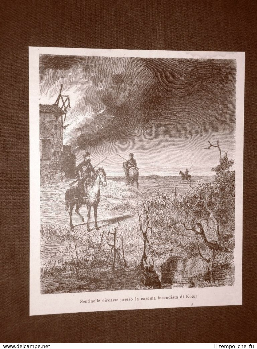 Guerra Serbia vs Turchia nel 1876 Sentinelle Circasse presso la …