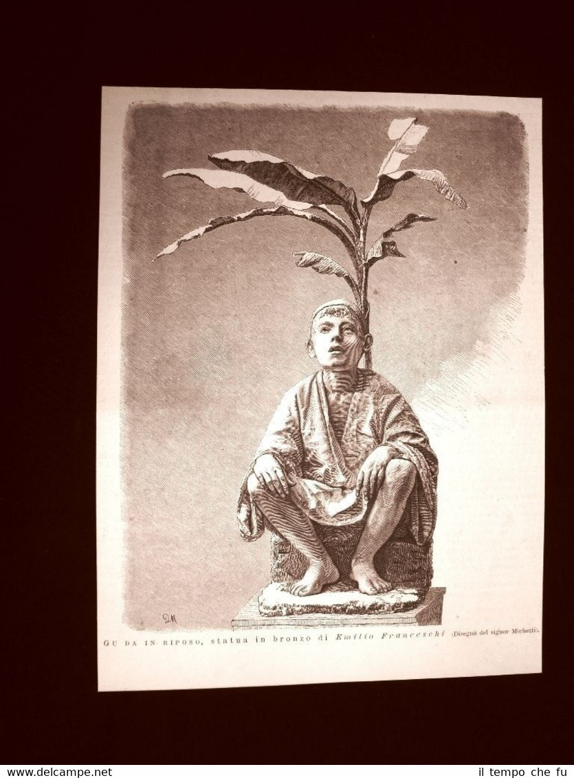 Guida in riposo Statua in bronzo di Emilio Franceschi del …