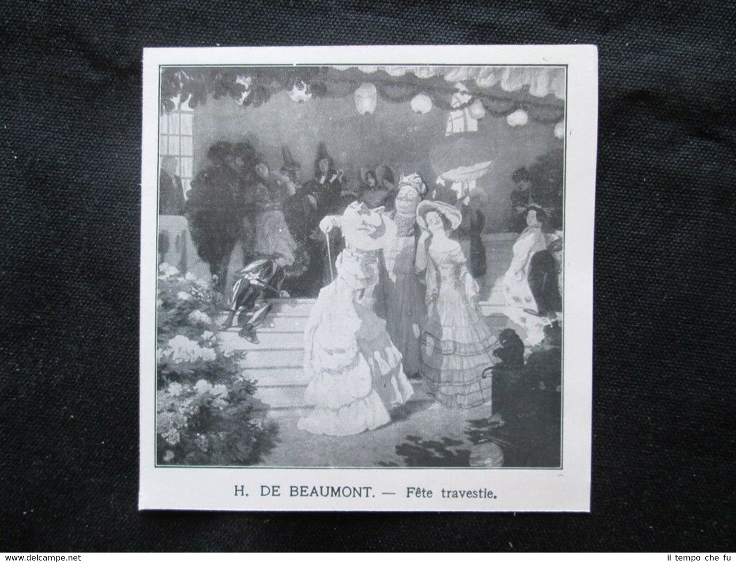 H. de Beaumont - Festa in costume Stampa del 1907