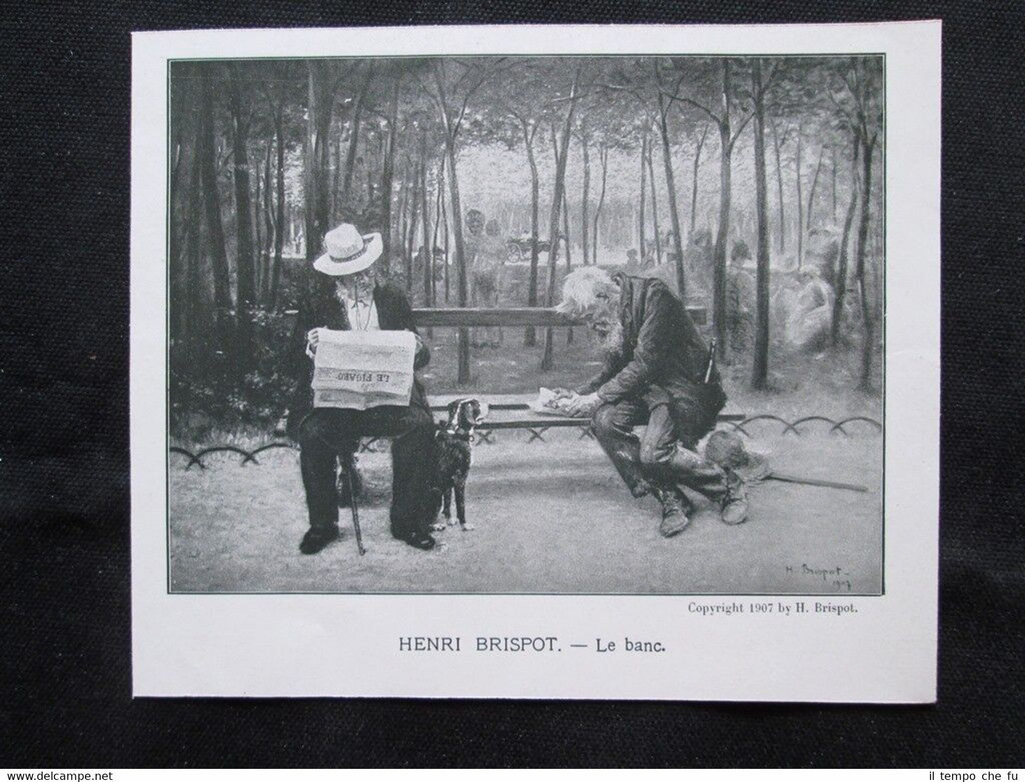 Henri Brispot - La panchina Stampa del 1907
