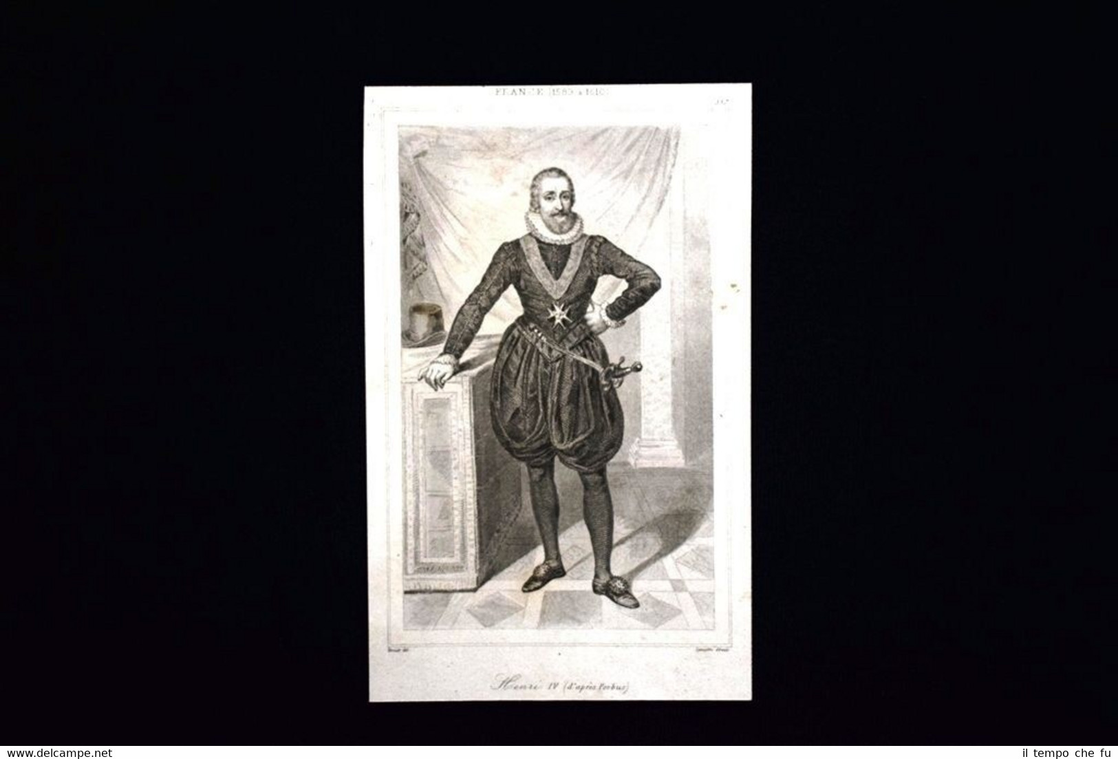 Henri IV, Roi de France (1589-1610) Incisione del 1850 L'Univers …