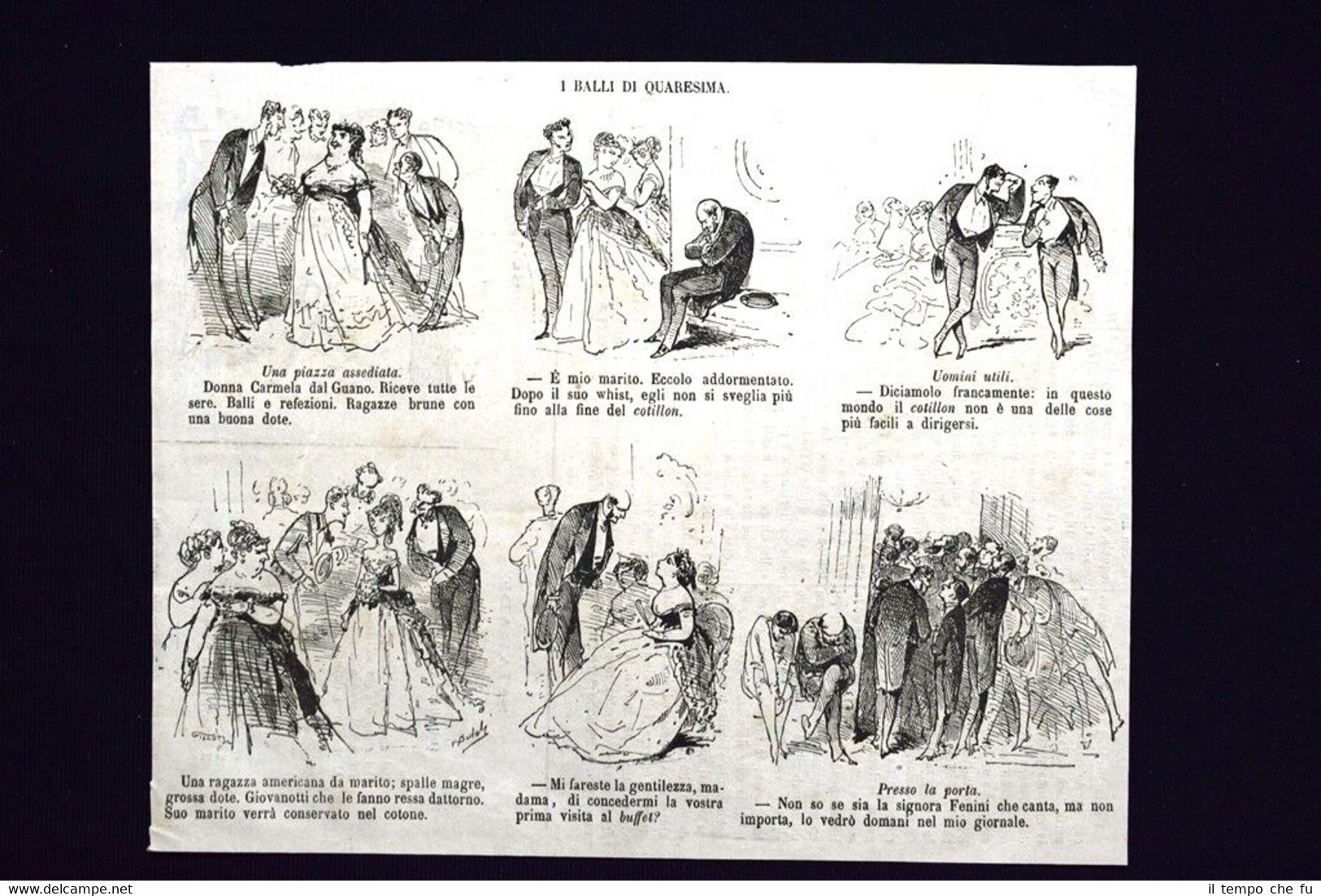 I balli di Quaresima #1 Incisione del 1868