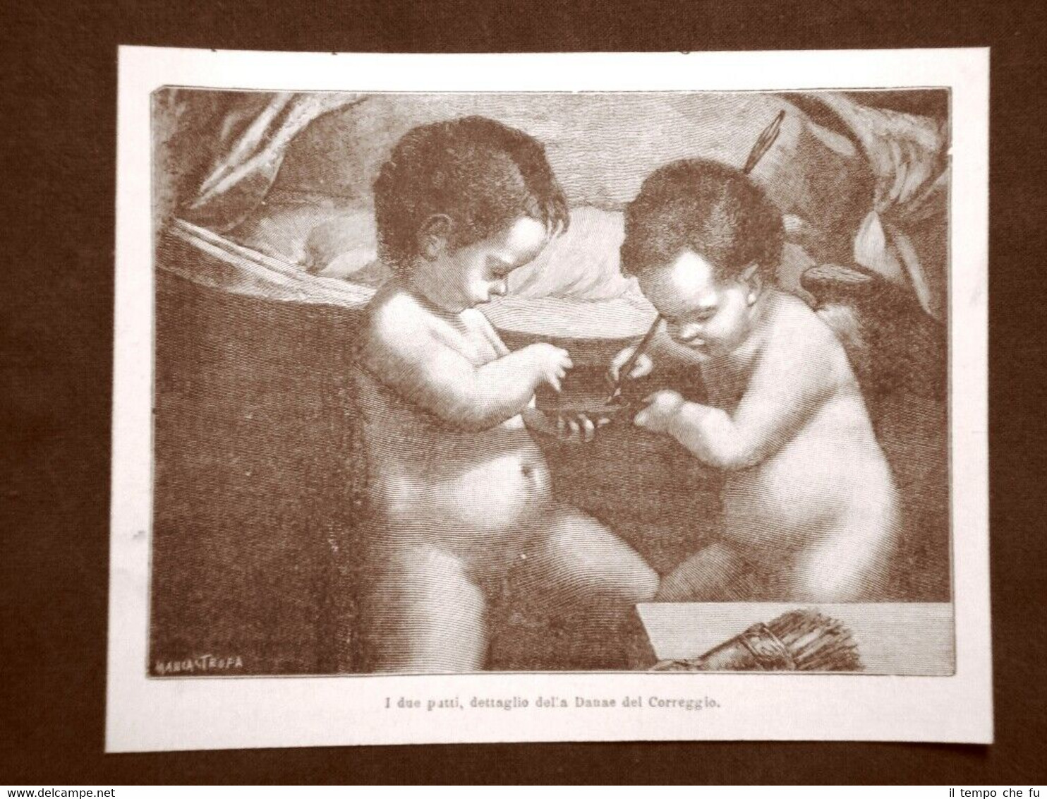 I due putti Dettaglio della Danae del Correggio Stampa del …