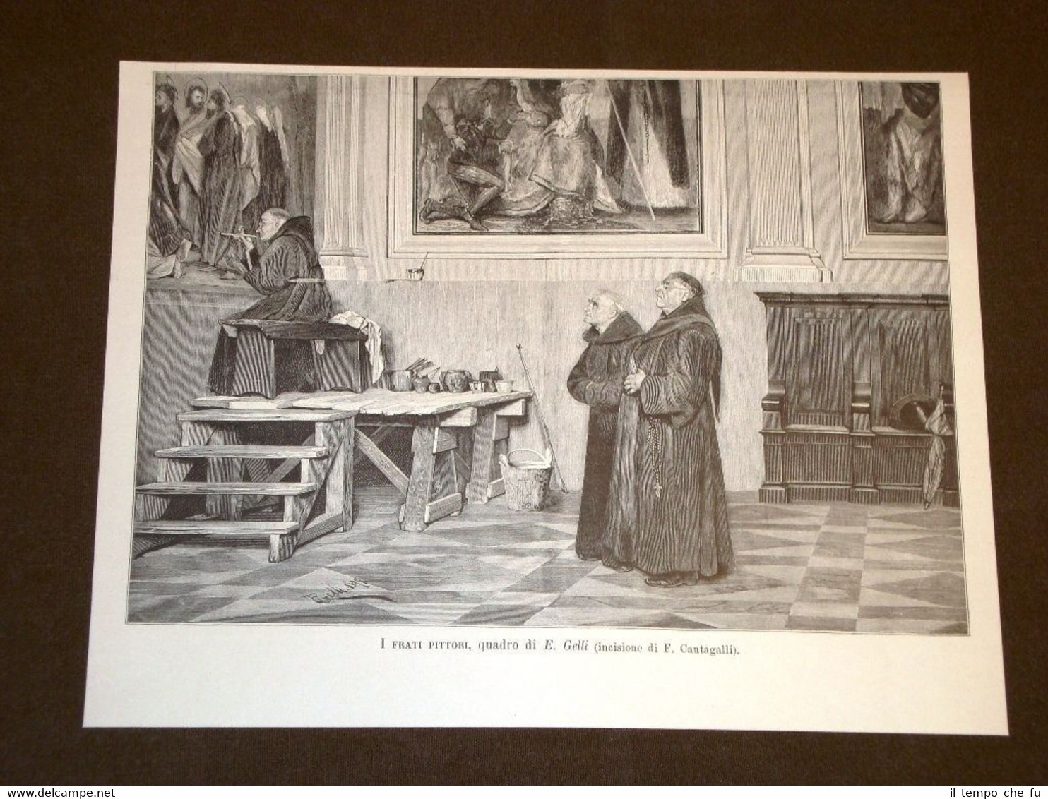 I frati pittori Quadro di E. Gelli del 1891