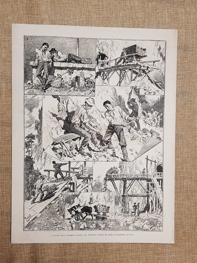 I lavori per la galleria del Gottardo nel 1881 La …