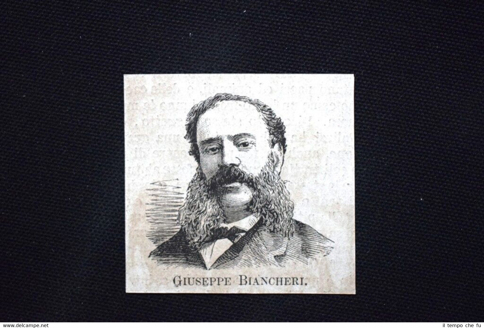 I nuovi Deputati del 1876: Giuseppe Biancheri Incisione del 1876
