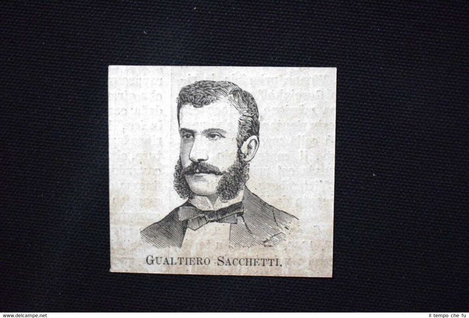 I nuovi Deputati del 1876: Gualtiero Sacchetti Incisione del 1876
