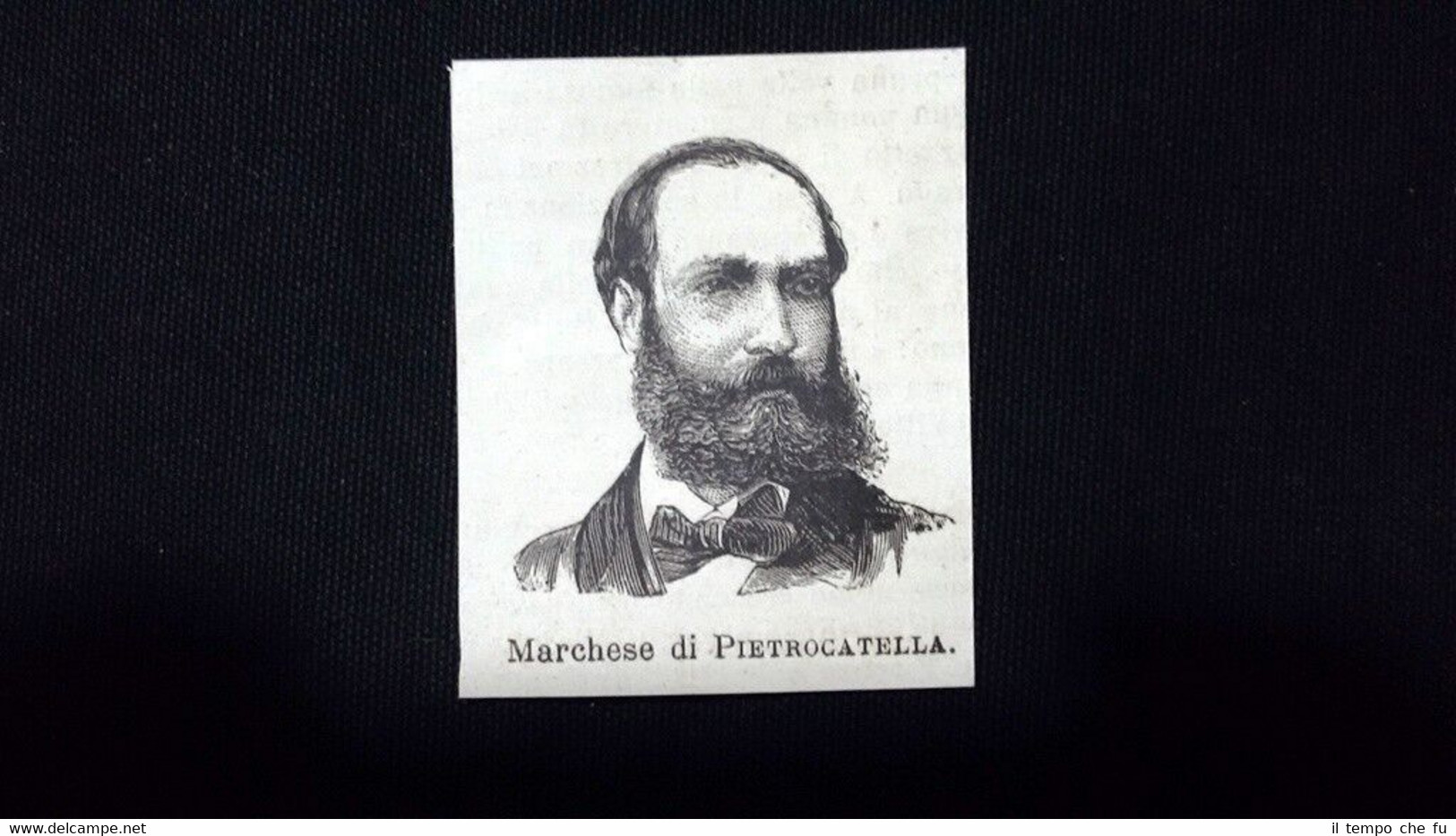 I nuovi Senatori 1876: Marchese di Pietrocatella Incisione del 1876