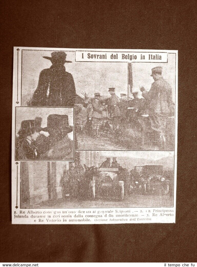 I Sovrani del Belgio in Italia nel 1918 Re Alberto …
