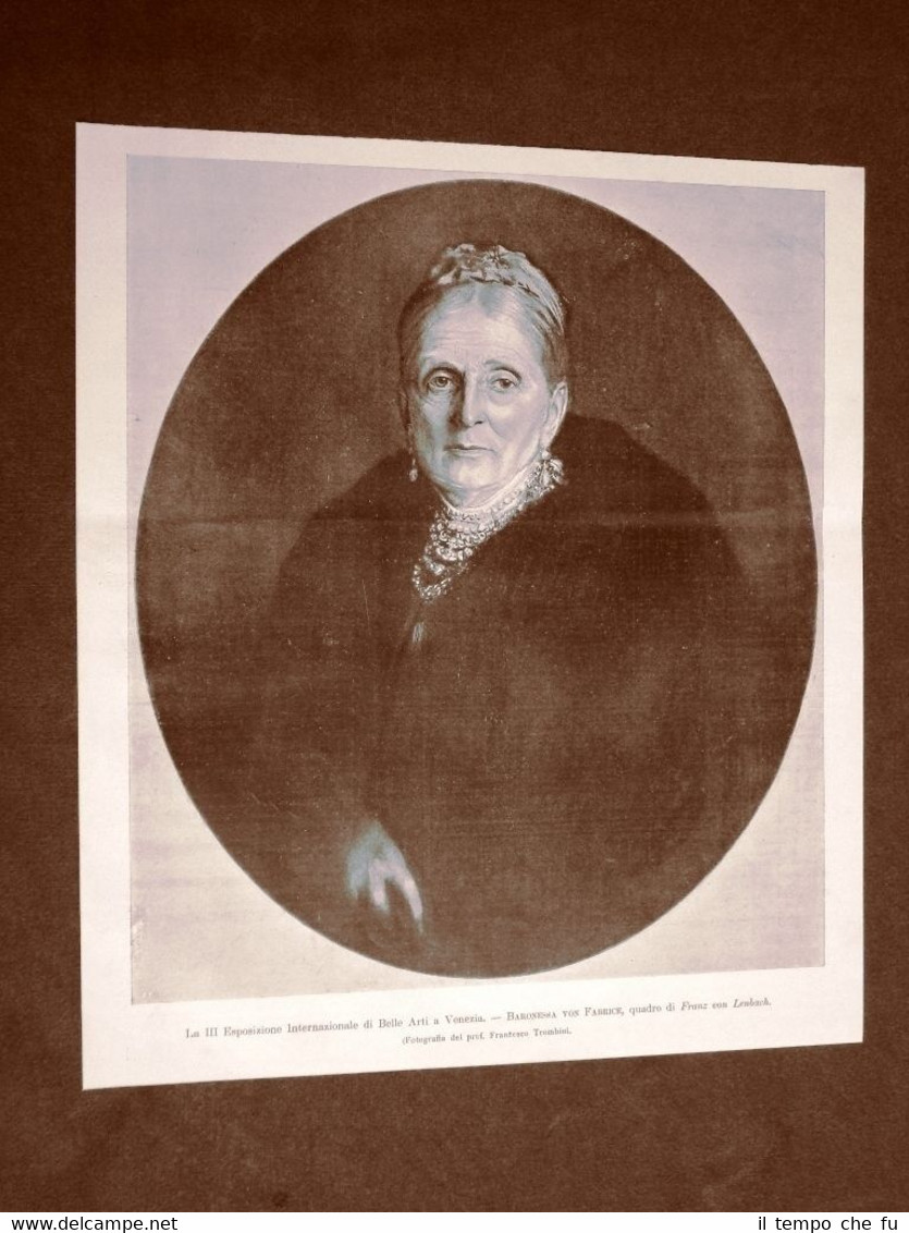 III Esposizione belle arti Venezia nel 1899 Baronessa Von Fabrice …
