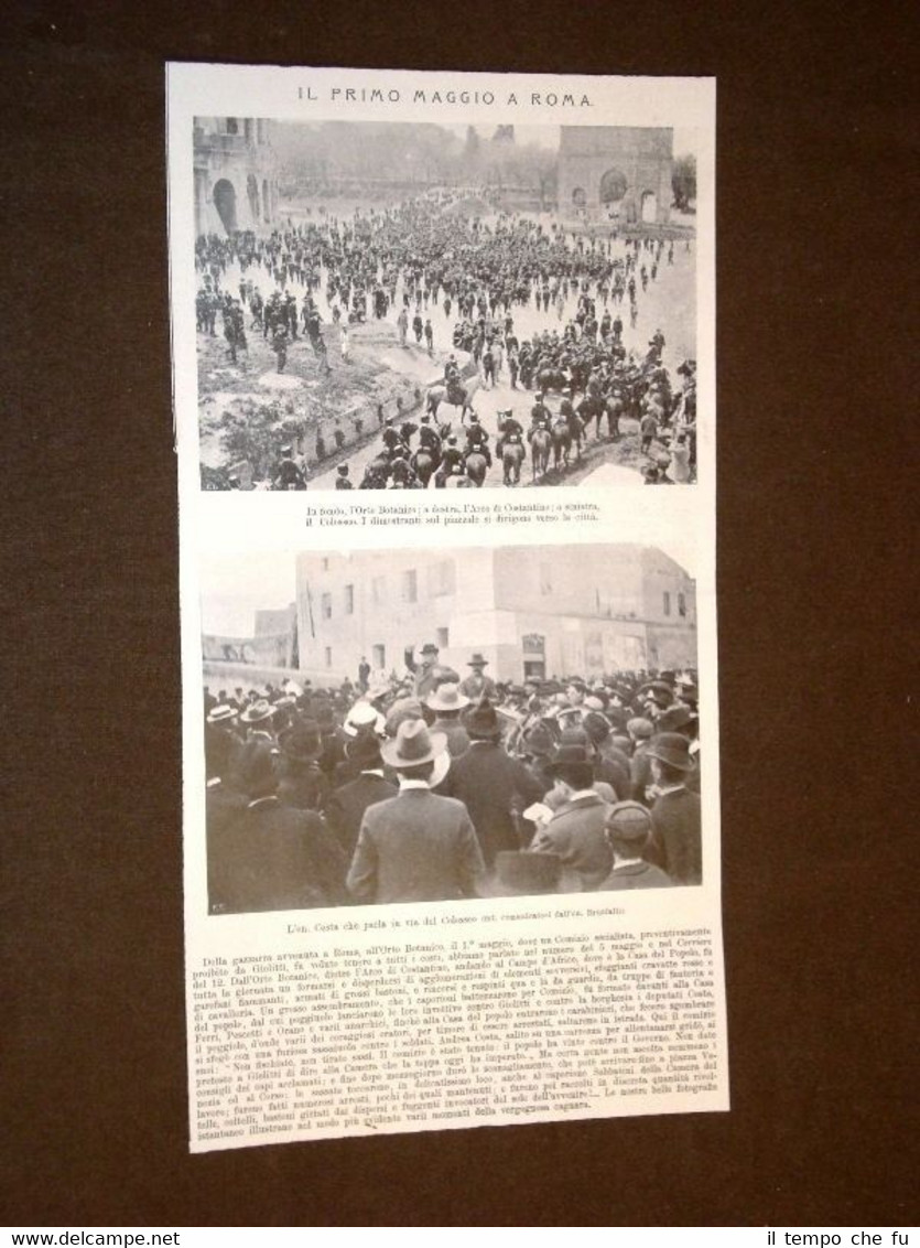 Il 1° o primo maggio a Roma nel 1907 L'Onorevole …