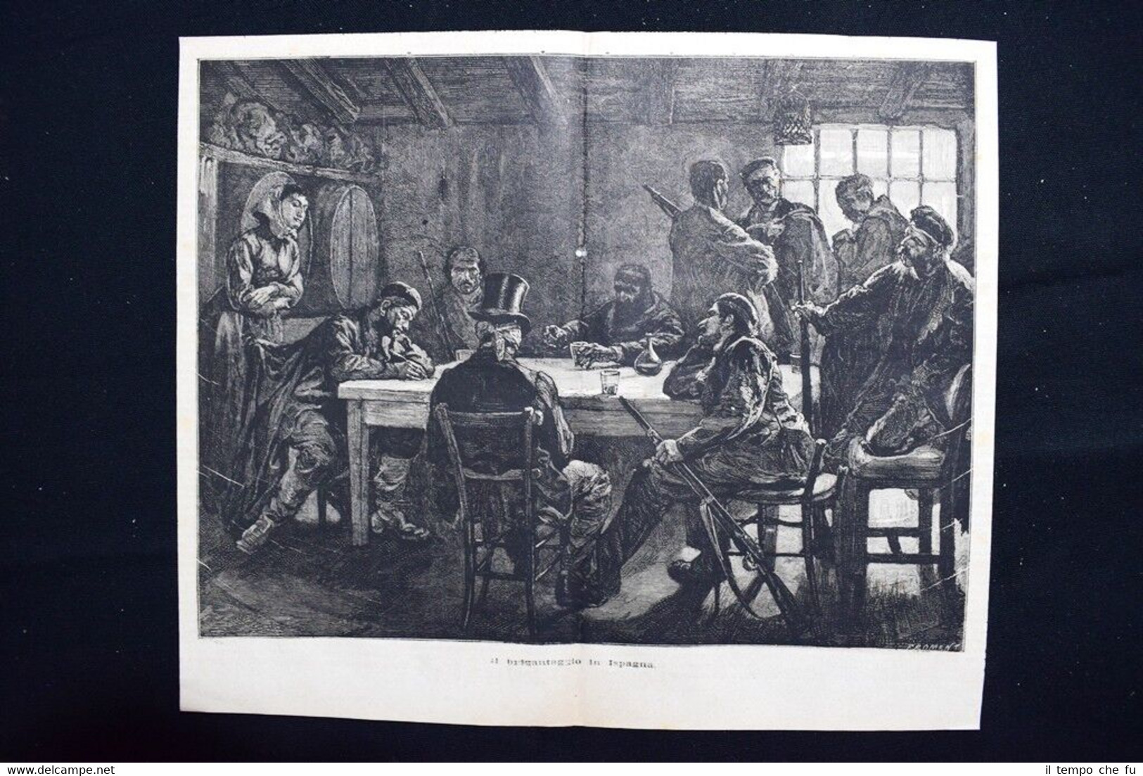 Il brigantaggio in Spagna Incisione del 1875