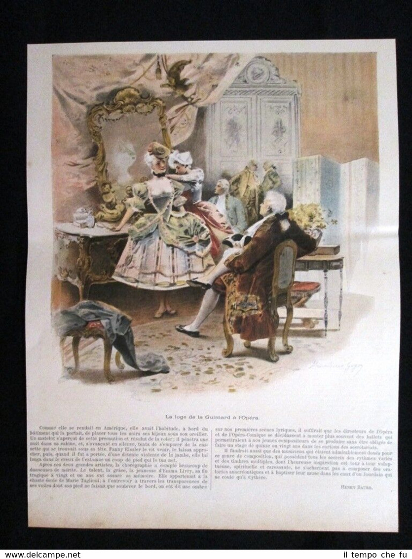 Il camerino della Guimard al Teatro dell’Opera Incisione del 1894